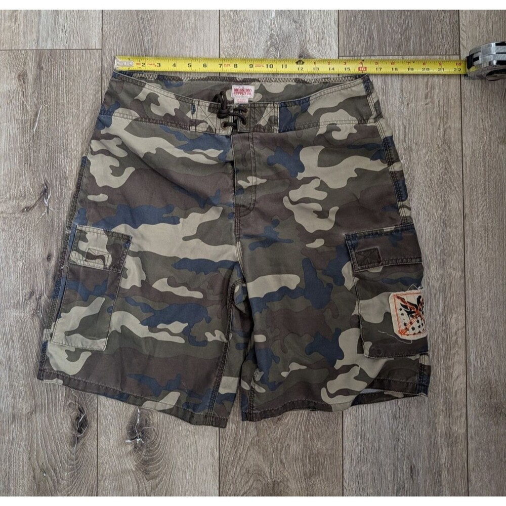 Vintage Y2K Mossimo Camo Board Shorts Size 34 Swim Bottoms